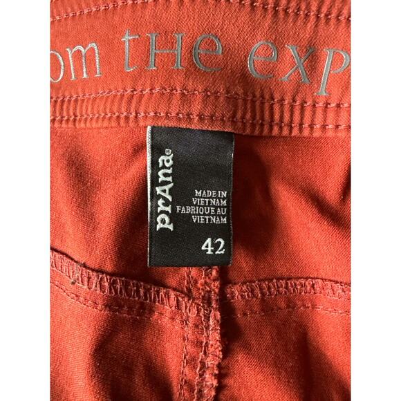 Prana Mens Brion Short 9” Inseam Sz 42 in Brick Red Hiking Outdoors Lightweight - Picture 5 of 8